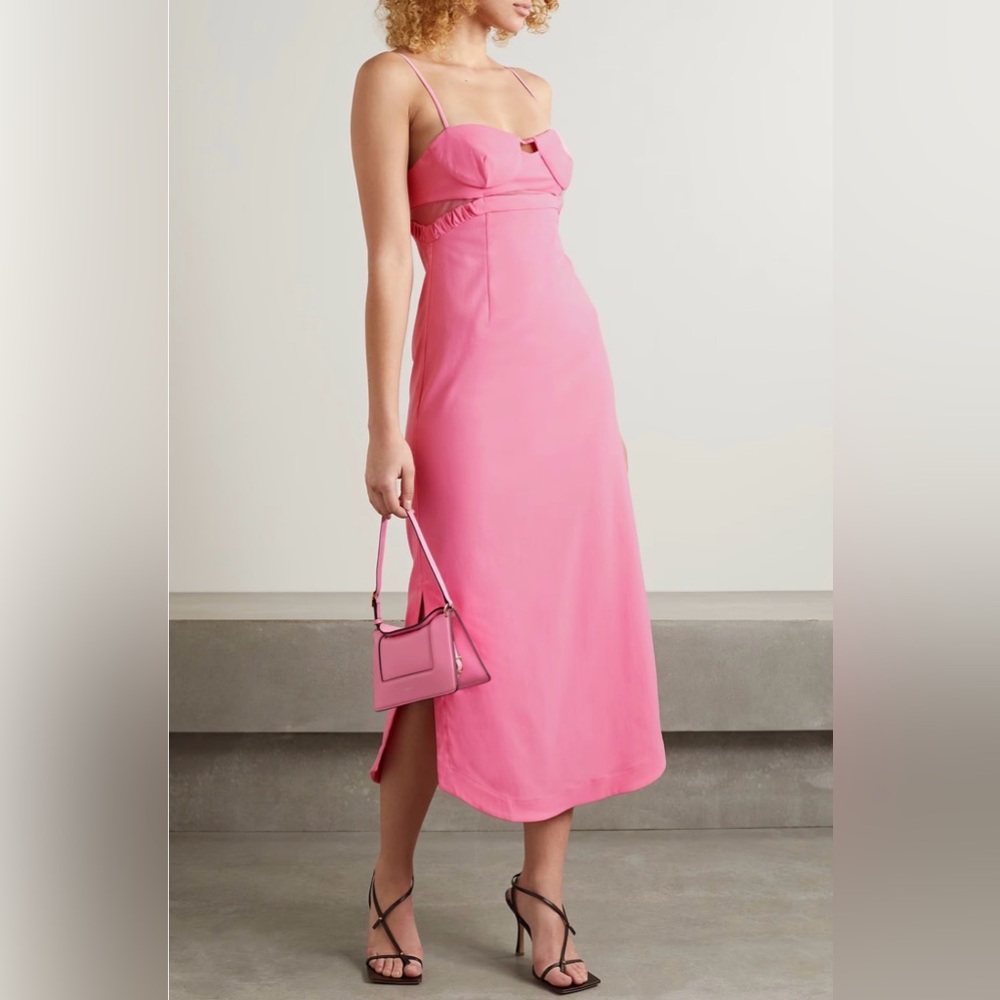 Jonathan Simkhai Coral-Pink Midi Dress